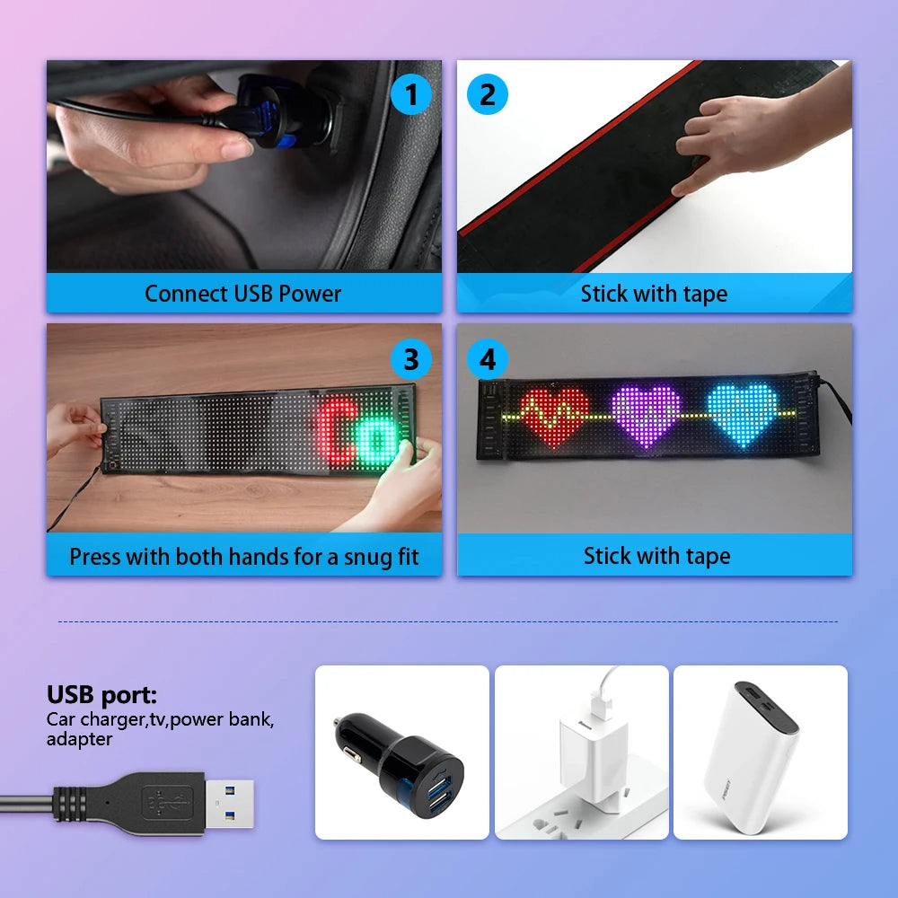 Customizable LED Light Strip for Car Interior & Exterior